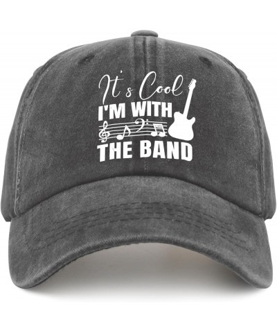 It's Cool I'm with The Band caps Men Cap Pigment Black Womens Sun hat Gifts for Grandma Baseball Hats Pigment Black $12.17 Bu...