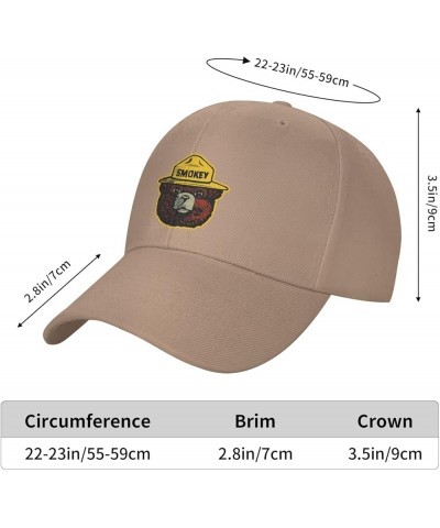 Smokey The Bear Baseball Cap Men Women - Classic Trucker Hat Adjustable Plain Hat Black Natural $14.47 Baseball Caps