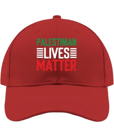 Palestine Lives Matter Baseball Hat Retro Dad Hat for Teen Gifts for Her Sun Red $10.06 Baseball Caps