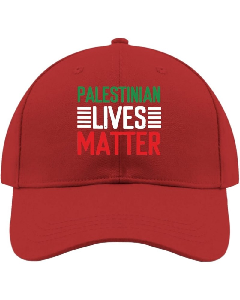 Palestine Lives Matter Baseball Hat Retro Dad Hat for Teen Gifts for Her Sun Red $10.06 Baseball Caps