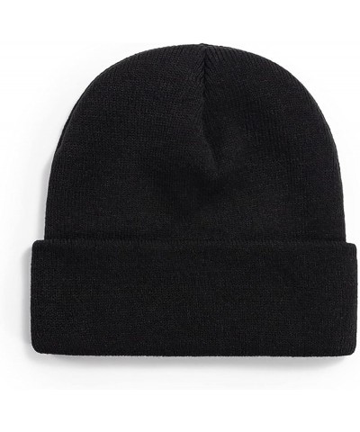 Beanie for Men Women Cool Plain Beanies Hat Warmer Winter Knitted Caps Men and Womens Beanie & I03-black $6.62 Skullies & Bea...