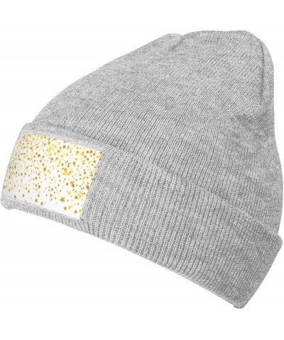 Sparsed Dreamy Stars and Spots Print Multi-Purpose Knitted Hat Unisex Winter Warm Hat, Outdoor Or Daily Wear,Soft Warm Gray $...