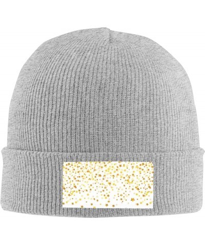 Sparsed Dreamy Stars and Spots Print Multi-Purpose Knitted Hat Unisex Winter Warm Hat, Outdoor Or Daily Wear,Soft Warm Gray $...