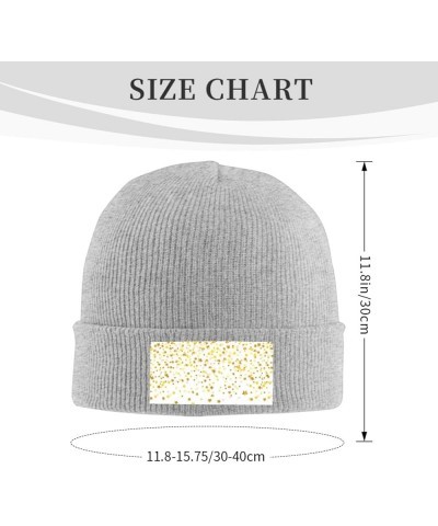 Sparsed Dreamy Stars and Spots Print Multi-Purpose Knitted Hat Unisex Winter Warm Hat, Outdoor Or Daily Wear,Soft Warm Gray $...