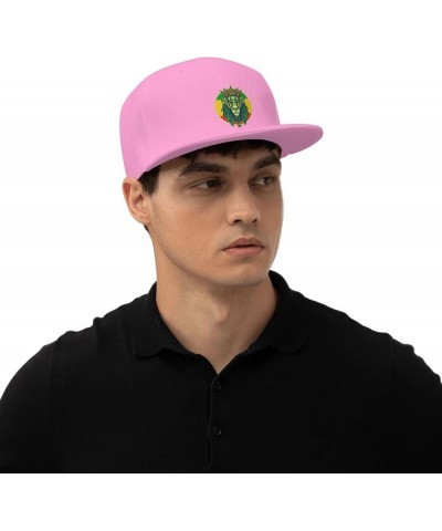 The Lion with The Golden Crown Baseball Cap for Men Women Snapback Hat Trucker Flat Bill Caps Sun Hat Pink $12.23 Baseball Caps