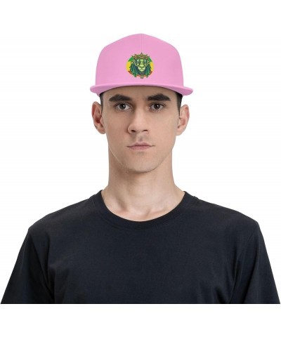 The Lion with The Golden Crown Baseball Cap for Men Women Snapback Hat Trucker Flat Bill Caps Sun Hat Pink $12.23 Baseball Caps