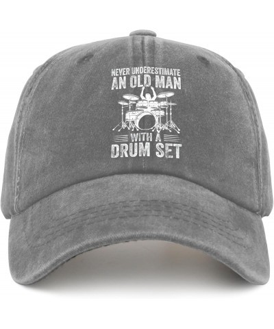 Never Underestimate an Old Man with A Drum Set Hats Gifts for Women Hat for Women Mens Pigment Black Pigment Gray $11.03 Cowb...