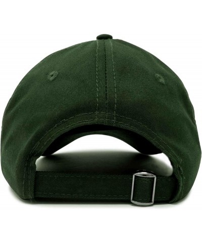 Embroidered Saturn Baseball Cap Cotton Dad Hat Men Dark Green $10.98 Baseball Caps