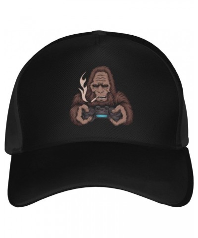 Cute Monkey Playing a Game Baseball Cap Men's and Women's Baseball Hat Adjustable Casual Outdoor Breathable Caps Truck Driver...