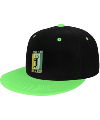 There is No Off Season Snapback Hat for Men Women Baseball Cap Trucker Flat Bill Hats Dad Caps Green $13.82 Baseball Caps