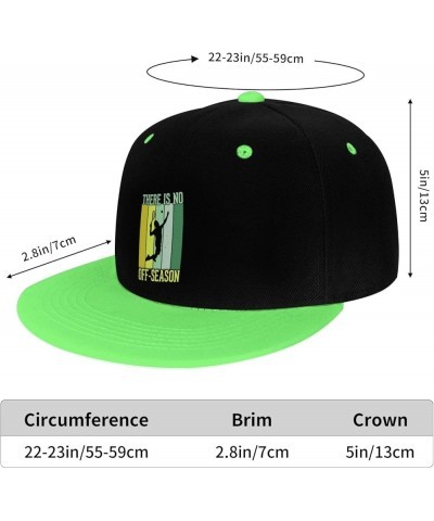 There is No Off Season Snapback Hat for Men Women Baseball Cap Trucker Flat Bill Hats Dad Caps Green $13.82 Baseball Caps