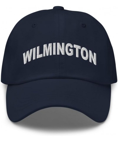 Wilmington Vermont Hat Wilmington VT Cap Embroidered Dad Hat Adjustable Strap Closure Unisex Navy $20.00 Baseball Caps