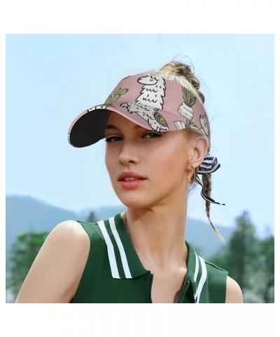 Alpaca Cactus Adult Sunshade Open Top Hat Summer Adjustable Sunshade Hat Outdoor Sports Sunshade Hat Alpaca and Cactus $10.94...