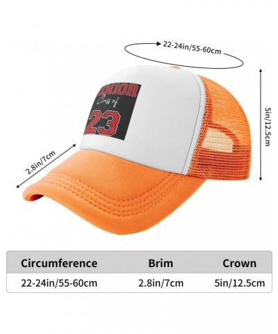 Class of 2023 Flag Seniors 23 Baseball Hats for Men Adjustable Gift for Women Trucker Cap Orange $11.26 Baseball Caps