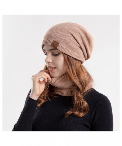 3 Pieces Winter Benie Hat Scarf TouchScreen Warm Gloves Set Warm Knit Skullies Cap for Men and Women D $9.07 Scarves