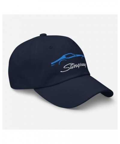 Blue C3 Corvette Sports Car Stingray Silhouette 3rd Gen Vette Driver Custom Embroidered Dad hat Navy $20.25 Baseball Caps