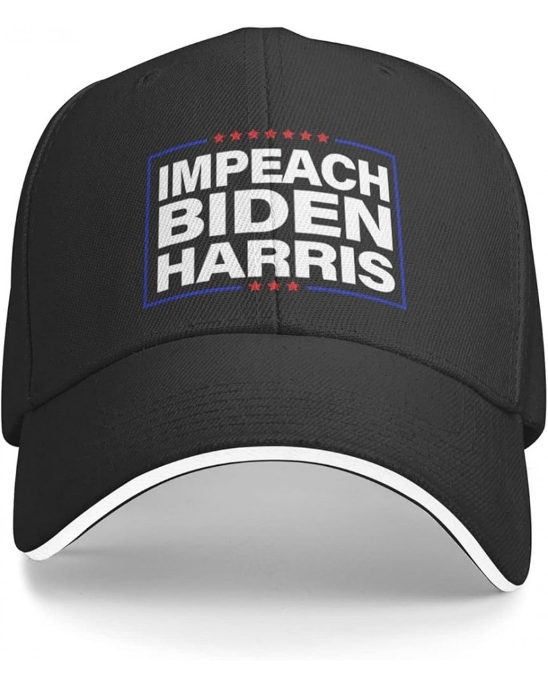 Impeach Biden Harris Anti-Biden Baseball Cap for Women Cowboy Hat Trucker Hat Men Dad Hat Snapback Hat Black Black $9.95 Base...