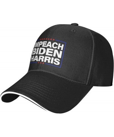 Impeach Biden Harris Anti-Biden Baseball Cap for Women Cowboy Hat Trucker Hat Men Dad Hat Snapback Hat Black Black $9.95 Base...