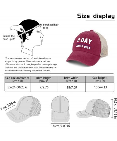 D Day June 6 1944 Mens Trucker Cap Veterans Day Beach Trucker Caps for Womens Caps Light Weight Sun Hat Rose Red02 $10.39 Sun...