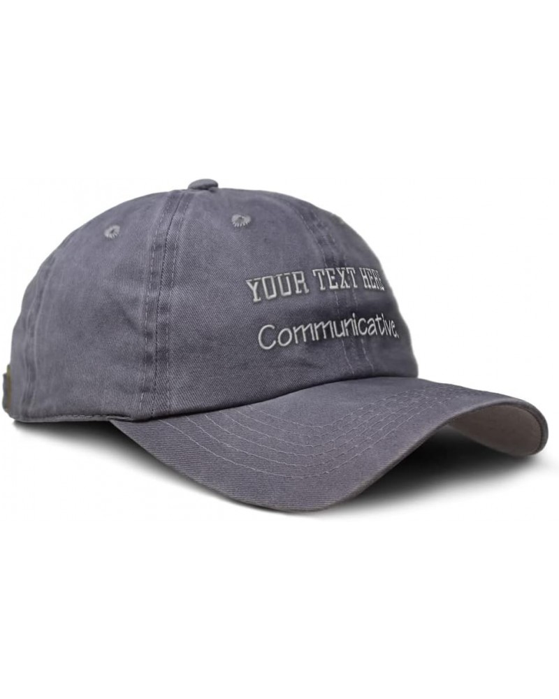 Custom Soft Washed Baseball Cap Communicative Human Values Values Cotton Grey Personalized Text Here $17.10 Baseball Caps