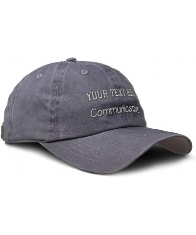 Custom Soft Washed Baseball Cap Communicative Human Values Values Cotton Grey Personalized Text Here $17.10 Baseball Caps