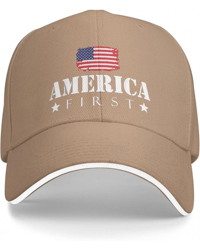 America First Hat Trump 2024 Hat 4th July Day Hat Classic Adjustable Baseball Cap Trucker Hat for Men Women Cap Natural $11.6...