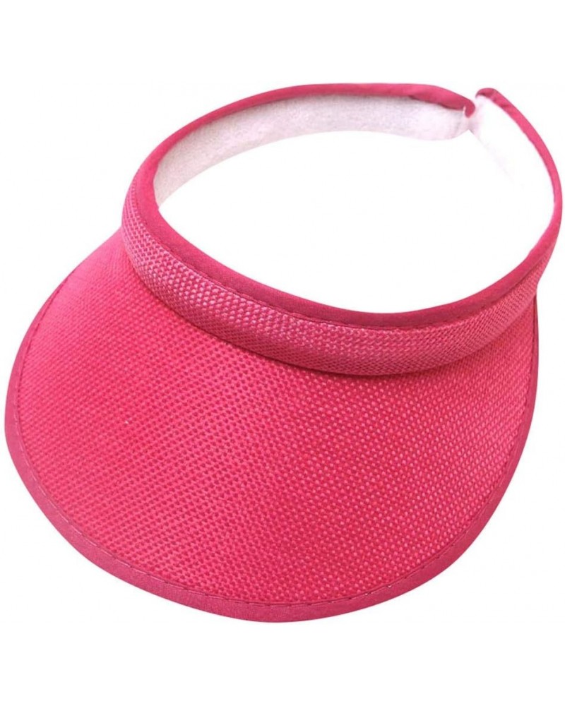 Womens Visor Hats for Women Adjustable Sun Visors for Women Sports Outdoor Unisex Tennis Visor for Men Birthday Hot Pink $5.4...