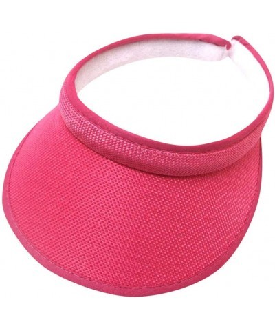 Womens Visor Hats for Women Adjustable Sun Visors for Women Sports Outdoor Unisex Tennis Visor for Men Birthday Hot Pink $5.4...