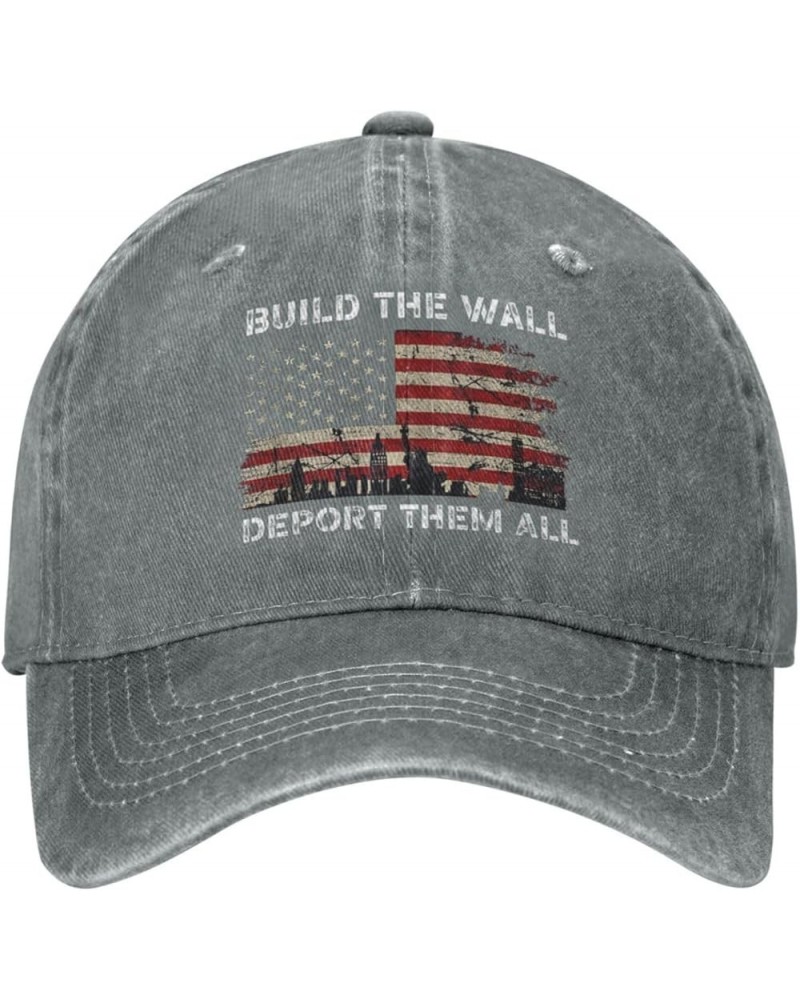 I Stand with Texas Hats Build The Wall Deport Them All hat & Funny Hunting Hat & Gifts Cycling Hat & Gray $12.18 Cowboy Hats