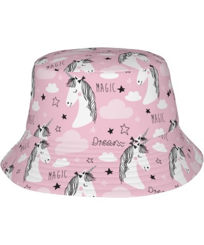 Unicorns Bucket Hats Fashion Sun Cap Packable Outdoor Fisherman Hat for Women and Men Unicorns24 $9.51 Bucket Hats