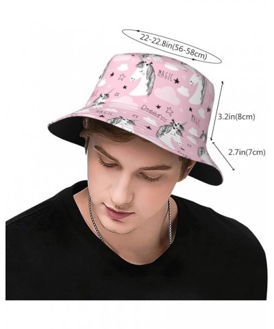 Unicorns Bucket Hats Fashion Sun Cap Packable Outdoor Fisherman Hat for Women and Men Unicorns24 $9.51 Bucket Hats