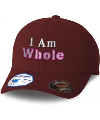 Flexfit Hats for Men & Women I Am Whole Style B Polyester Dad Hat Baseball Cap Burgundy $14.52 Baseball Caps