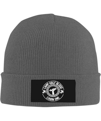 Camp Half Blood Funny Beanie Hat Warm Winter Knit Skull Cap Men Women Deep Heather $9.19 Skullies & Beanies