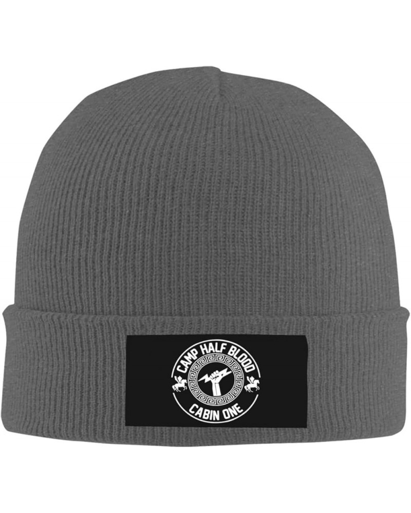 Camp Half Blood Funny Beanie Hat Warm Winter Knit Skull Cap Men Women Deep Heather $9.19 Skullies & Beanies