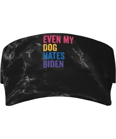 Funny Even My Dog Hates Biden Anti Joe Biden Unisex Sun Visor Cap - Ultimate UV Protection for Stylish Outdoor Fun! Black $11...