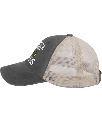 American Farmer Cap America Needs Farmers Hat for Men Baseball Hats Adjustable Caps Gray022 $8.39 Baseball Caps