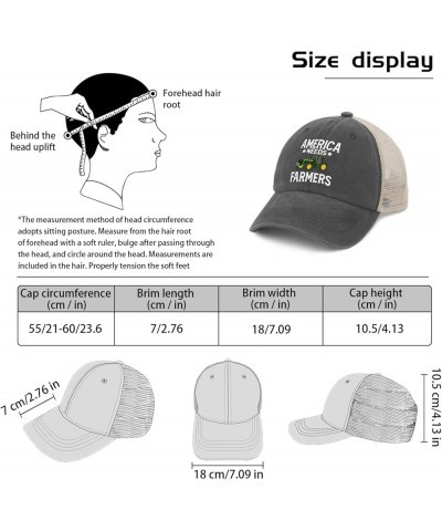 American Farmer Cap America Needs Farmers Hat for Men Baseball Hats Adjustable Caps Gray022 $8.39 Baseball Caps