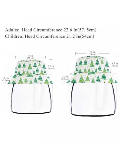 Hats for Women Men Outdoor Sun Cap 22.6 Inch Size for Adults Green Christmas Trees Yellow Stars $11.04 Sun Hats