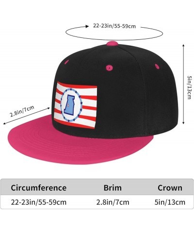 Flag of Madison County, Ohio Baseball Cap for Men Women Snapback Hat Adjustable Flat Bill Hats Pink $14.09 Baseball Caps