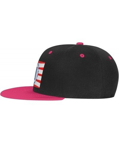 Flag of Madison County, Ohio Baseball Cap for Men Women Snapback Hat Adjustable Flat Bill Hats Pink $14.09 Baseball Caps