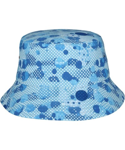 Colorful Galaxy Hats Fashion Sun Cap Packable Outdoor Fisherman Hat for Women and Men Blue Polka Dot Print $11.48 Visors