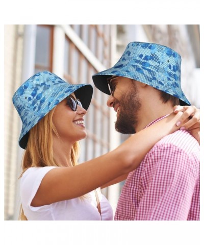 Colorful Galaxy Hats Fashion Sun Cap Packable Outdoor Fisherman Hat for Women and Men Blue Polka Dot Print $11.48 Visors