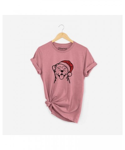 Santa Hat Rottweiler T-Shirt Unisex Mauve Crewneck $19.76 Skullies & Beanies