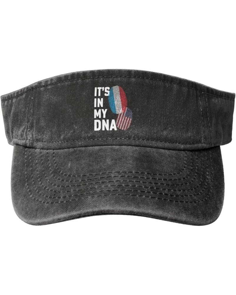 Luxembourg It's in My DNA Sun Hat Sun Visor Hats for Women Men Baseball Cap Golf Hats Black $9.70 Visors