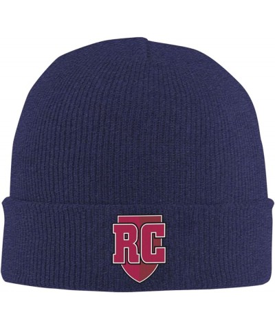 Roanoke College Logo Beanie Hat for Men and Women Winter Warm Hats Knit Slouchy Thick Skull Cap Navy Blue $6.88 Skullies & Be...