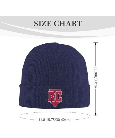 Roanoke College Logo Beanie Hat for Men and Women Winter Warm Hats Knit Slouchy Thick Skull Cap Navy Blue $6.88 Skullies & Be...