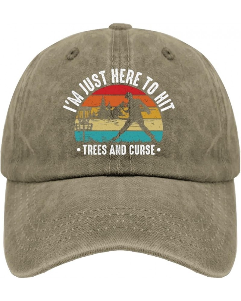 I'm Just Here to Hit The Trees and Curse Caps Youth Golf Hat Pigment Black Fishing Hat Gifts for Her Pigment Khaki $10.98 Bas...