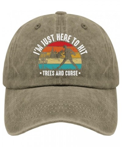 I'm Just Here to Hit The Trees and Curse Caps Youth Golf Hat Pigment Black Fishing Hat Gifts for Her Pigment Khaki $10.98 Bas...