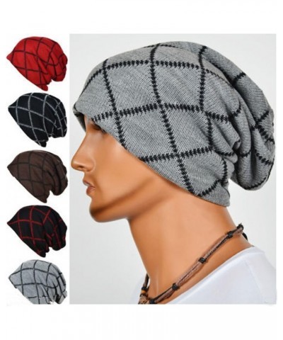 Mens Women's Outdoor Warm Knit Skiing Slouchy Baggy Skull Beanie Hat Cap Deep Gray $8.49 Skullies & Beanies