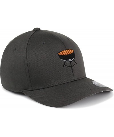 Flexfit BBQ Embroidered Baseball Cap Foodie Gray $15.67 Baseball Caps